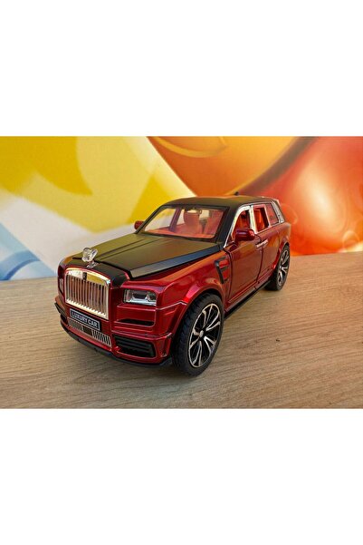 scntoys 1:24 Çek Bırak Işıklı ve Sesli Model Metal Rolls Royce Diecast Model Araba 18Cm