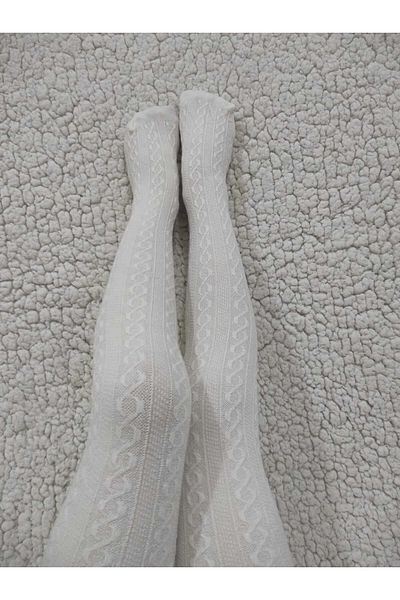 DÜVEN Knitwear Fabric Karina Girl's Vanilla Pantyhose