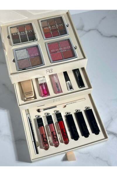 real beauty مجموعة مكياج فاخرة مكونة من 20 علبة لإطلالة مذهلة وكاملة