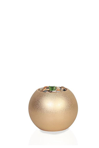 Generic Artificial banana leaf seedling (12 branches) in a round plastic container