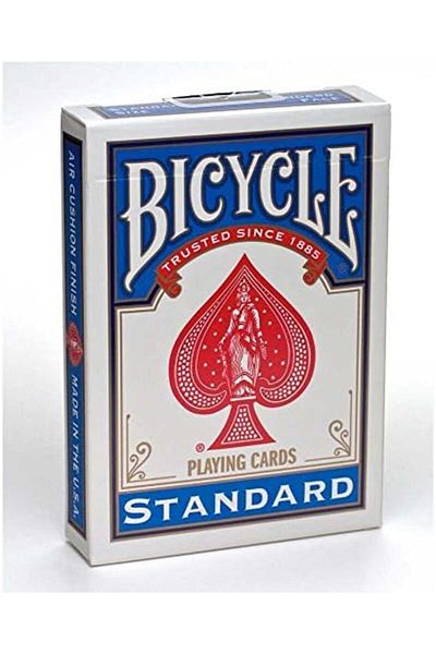Bicycle Poker Size Standard Index Playing Cards (1 set) (Colors May Vary: Red, Blue or Black)