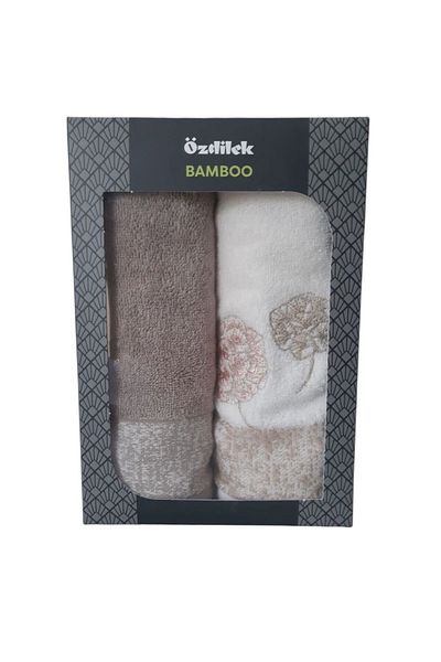 Özdilek Phlox Bamboo 2-Piece Towel 50X90Cm - Beige Cream