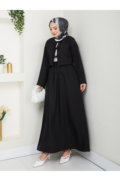 AVK MODA Γυναικείο Σετ Κιμονό από λινό με τρεις δεσμές