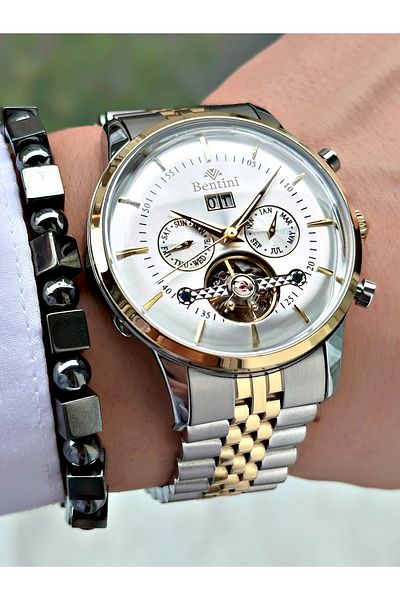 Bentini Men's Wrist Watch with Automatic Machine Function