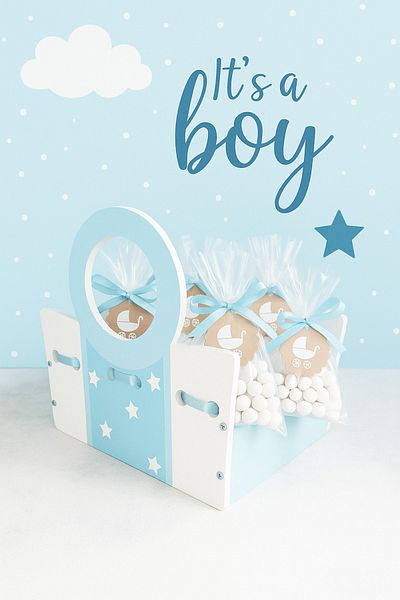 seasons box Baby boy gift basket with star design