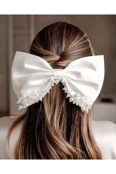 SÜSLÜ COCO Pearl Bow Buckle Hair Accessory Clip