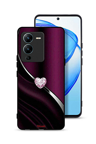 Tolwak غطاء حماية لهاتف Vivo V25 Pro 5G بتصميم قلب ماسي
