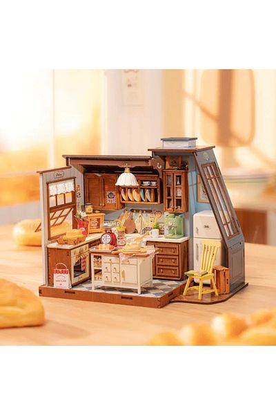 Rolife 3D Puzzle, DIY Mini House Wonderful Kitchen, Rolife, Wood, 359 pieces