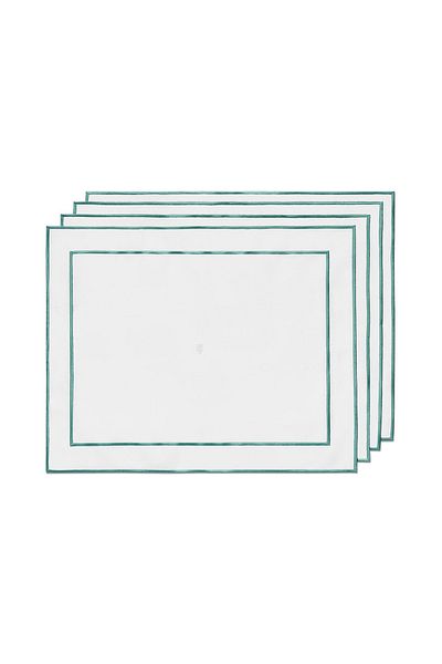 Priene Serviciu american din lenjerie de mătase brodat simplu (4 bucăți 35x50cm)
