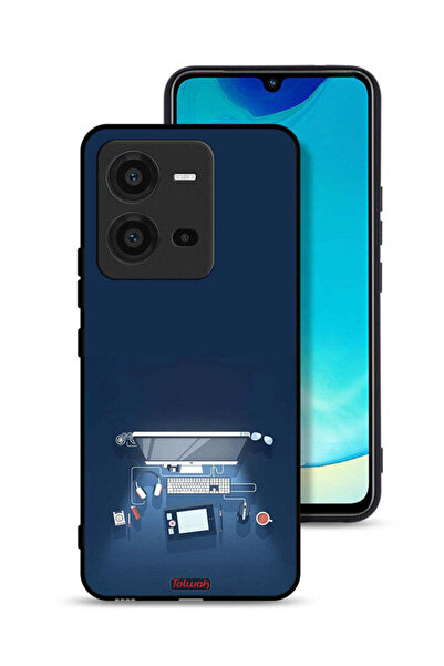 Tolwak غطاء حماية لجهاز كمبيوتر Vivo V25 5G بتصميم فني على المكتب