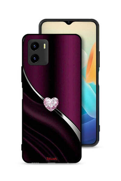 Tolwak Vivo Y15s Protective Case Cover Diamond Heart