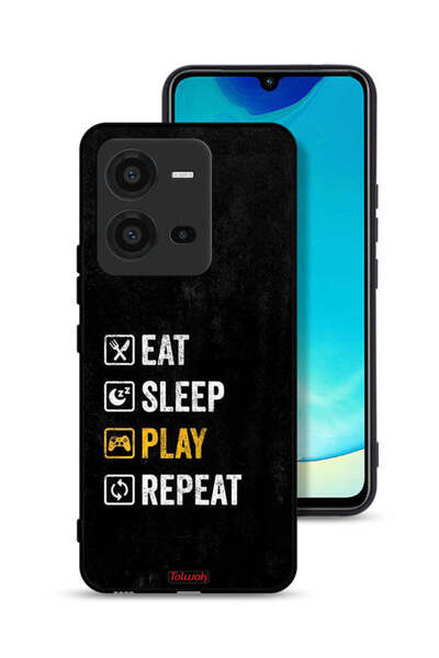 Tolwak غطاء حماية Vivo V25 5G، تناول الطعام، النوم، اللعب، التكرار
