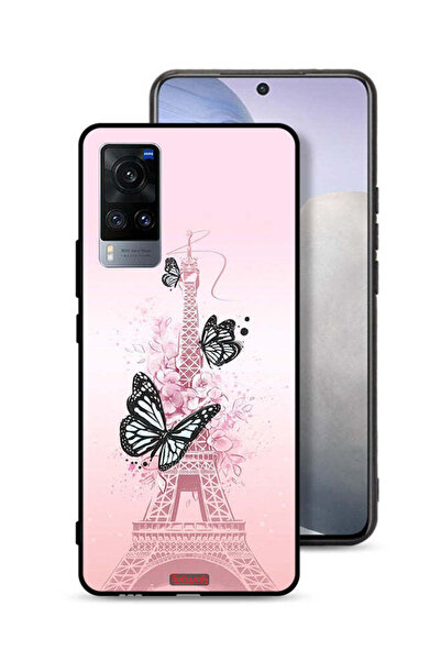 Tolwak Vivo X60t Protective Case Cover Butterflies On Eiffel Tower