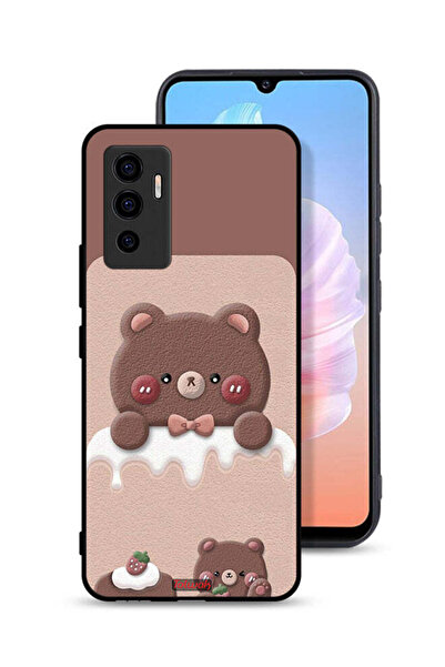 Tolwak غطاء حماية لهاتف Vivo V23e بطبعة دب الفراولة