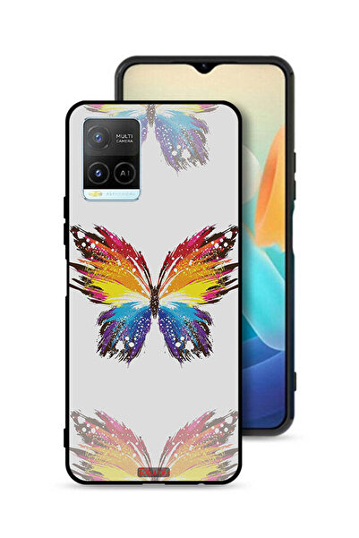 Tolwak غطاء حماية لهاتف Vivo Y21 بخلفية بسيطة وفن رقمي وبساطة الفراشة