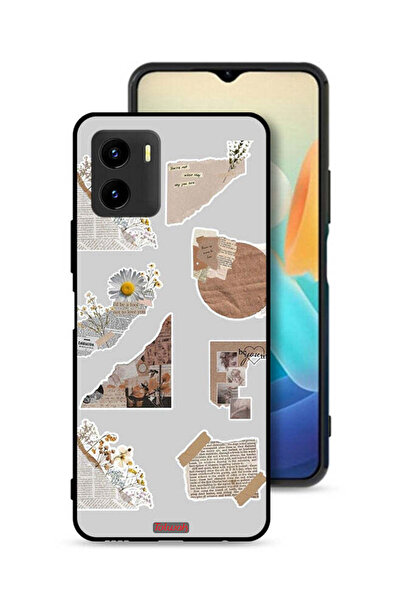 Tolwak غطاء حماية لهاتف Vivo Y15s بقطع من الملصقات الورقية