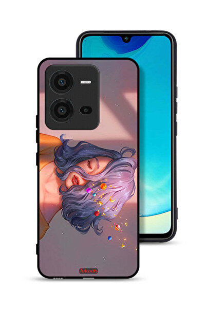 Tolwak Vivo V25 5G Protective Case Cover Girl And Space Art