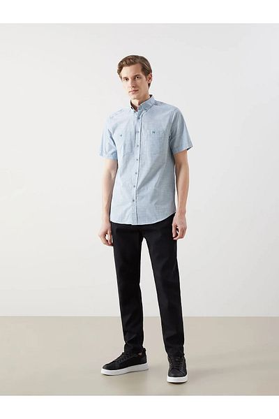 LC Waikiki Regular Fit Short Sleeve Poplin Men's Shirt