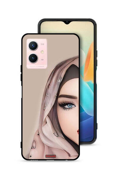 Tolwak غطاء حماية Vivo Y33s 5G بنصف وجه ورسومات فتاة
