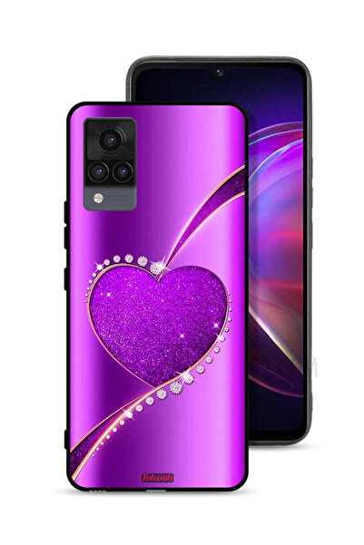 Tolwak Vivo V21 Protective Case Cover Glitter Heart