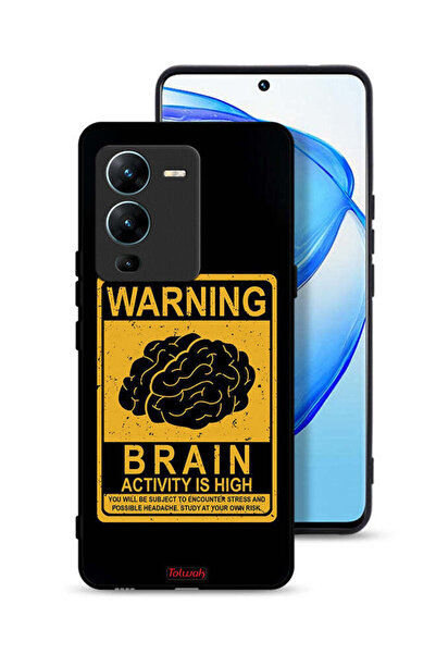 Tolwak غطاء حماية لهاتف Vivo V25 Pro 5G تحذير من ارتفاع نشاط الدماغ