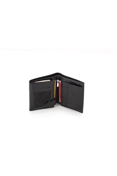 duarte deri Genuine Leather Men's Black Wallet