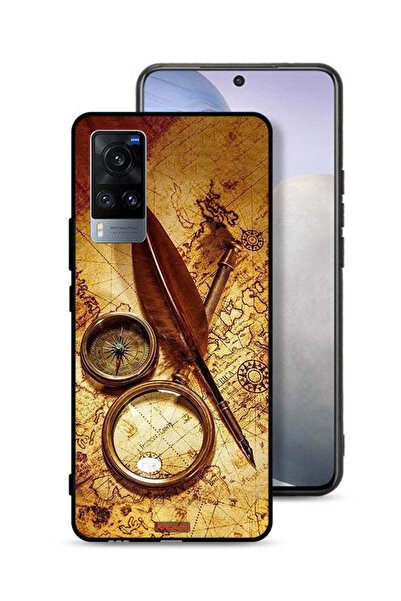 Tolwak غطاء حماية لهاتف Vivo X60 بوصلة عتيقة