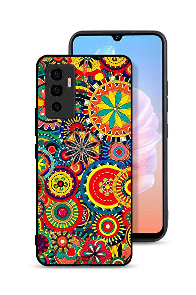 Tolwak غطاء حماية لهاتف Vivo V23e بنمط ماندالا ملون