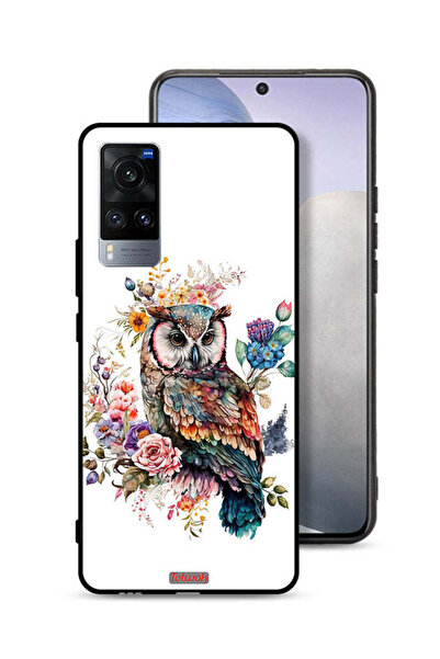 Tolwak Vivo X60 Protective Case Cover Owl Abstract Art