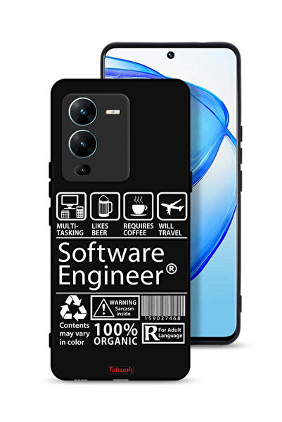 Tolwak غطاء حماية لهاتف Vivo V25 Pro 5G، ملصق مهندس برمجيات