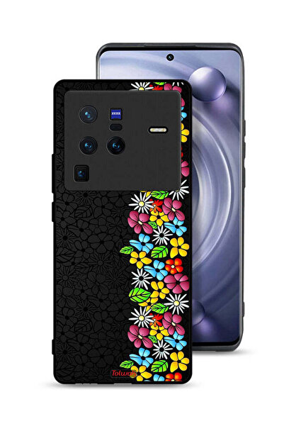 Tolwak غطاء حماية لهاتف Vivo X80 Pro من فلاورز لاين