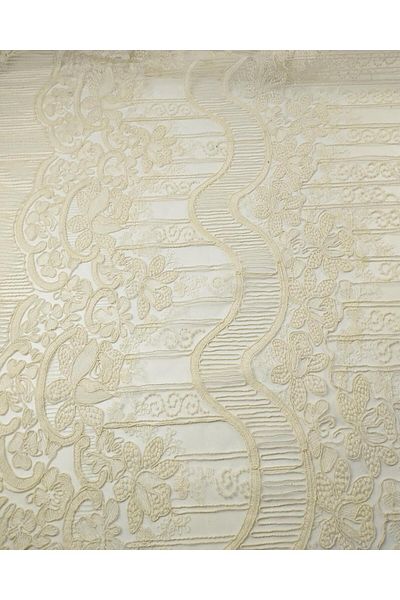 Kumaş Parça Lace in Cream Color (Width 130 cm X Length 310 cm)