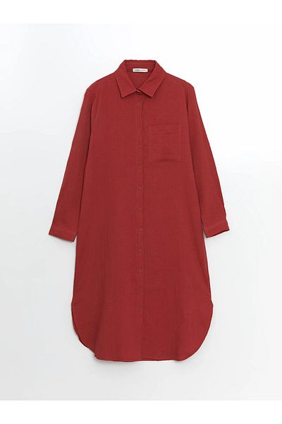 LC Waikiki Women's Textured Shirt Dress