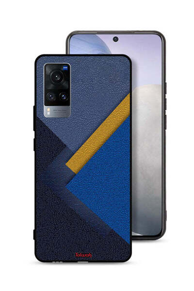 Tolwak غطاء حماية جلدي بتصميم مثلثات لهاتف Vivo X60t