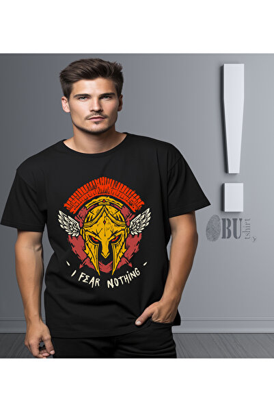 BUTSHIRT BU Tişört ' I'm Fear Nothing - Yunan Antik Asker ' Regular-Fit' Unisex Tişört