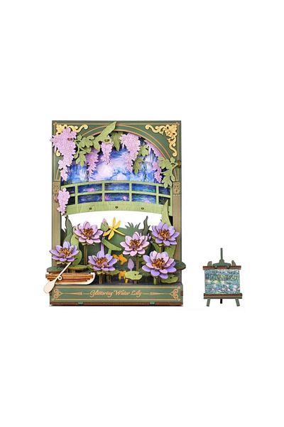 ? The Crowood Press Ltd 3D Puzzle, Glowing Water Lily, Rowood, Wood, 237 pieces