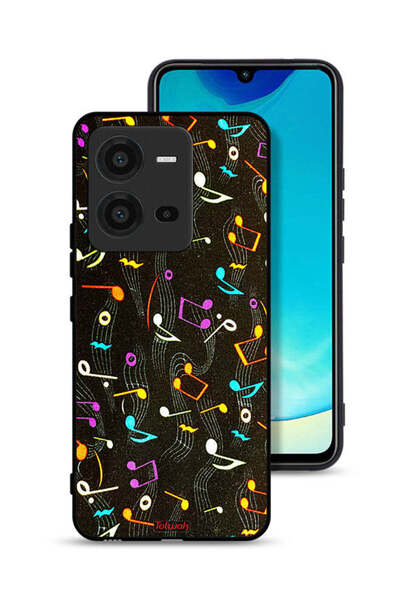Tolwak غطاء حماية لهاتف Vivo V25 5G بنمط قماش موسيقي