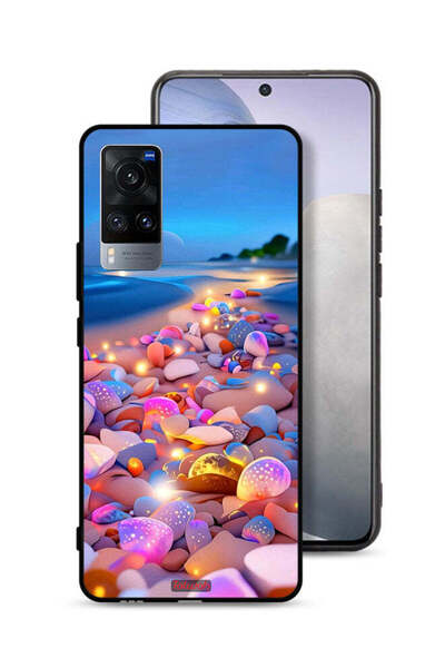 Tolwak Vivo X60 Protective Case Cover Stones Art