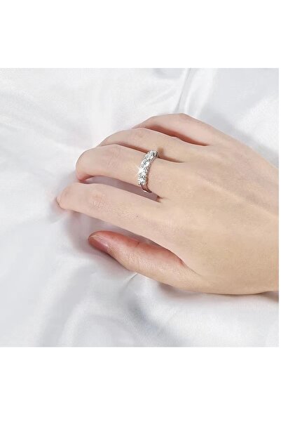 mos&more Silver 5 Stone Adjustable Top Quality Ring, Five Stone Ring