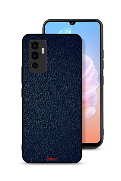 Tolwak غطاء حماية جلدي بنمط هندسي لهاتف Vivo V23e