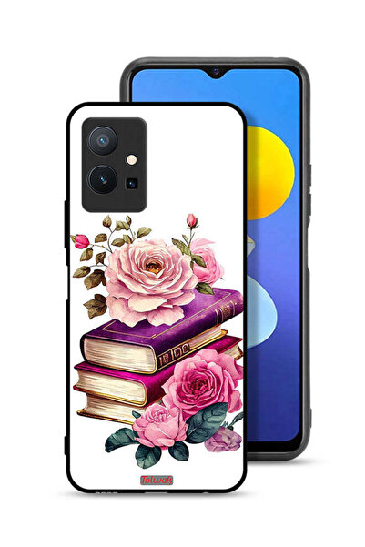 Tolwak غطاء حماية لهاتف Vivo T1 5G بنقشة الورود والكتب