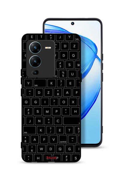 Tolwak غطاء حماية لهاتف Vivo V25 Pro 5G بنمط مفاتيح لوحة مفاتيح عشوائية