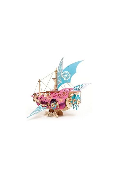 Robotime 3D Puzzle, Steampunk Airship - One Thousand and One Nights, HC, wood, 81 pieces