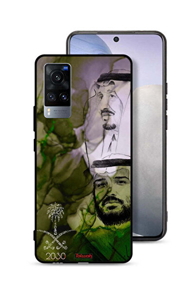 Tolwak غطاء حماية فيفو X60t - ملصق فني للملك سلمان وولي العهد محمد