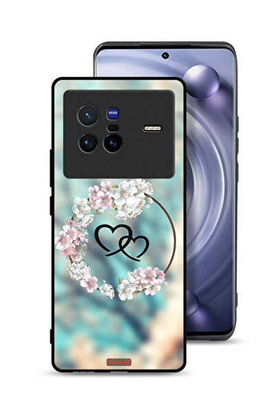 Tolwak غطاء حماية لهاتف Vivo X80 بتصميم قلوب في فن الخاتم