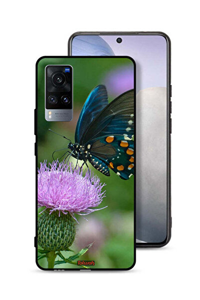 Tolwak Vivo X60t Protective Case Cover Butterfly Sitting On Flower