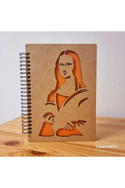 CreativArt A5 diary with wooden covers, Monalisa model