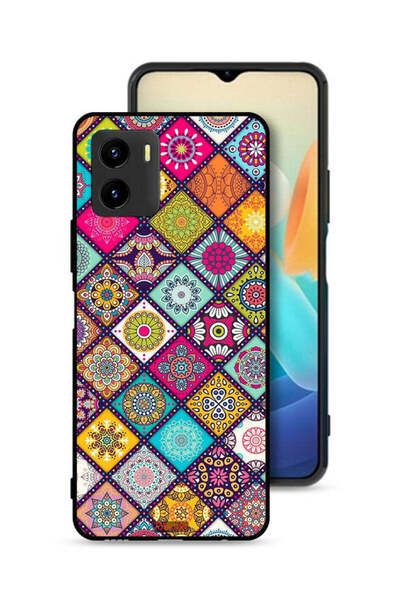 Tolwak غطاء حماية لهاتف Vivo Y15s بنقشة مربعات ماندالا