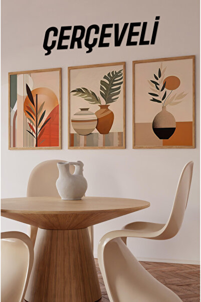 kutuTR 🖼️ Çerçeveli 3'lü Modern Tablo Seti – Varyantlı Ebat Seçenekleriyle Ş...