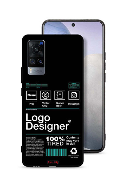 Tolwak Vivo X60 Protective Case Cover Logo Designer Sticker